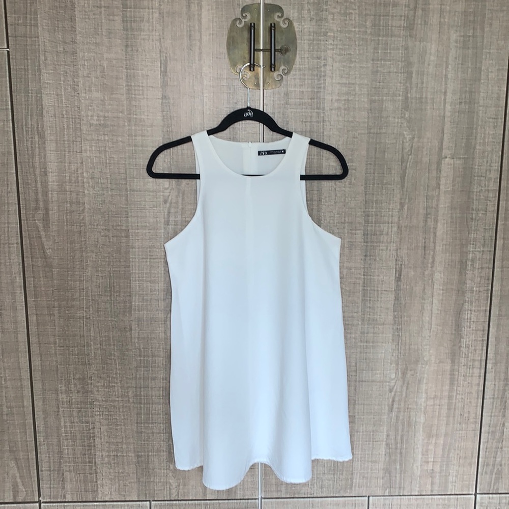 ZARA Flowing White Tank‎ Minidress